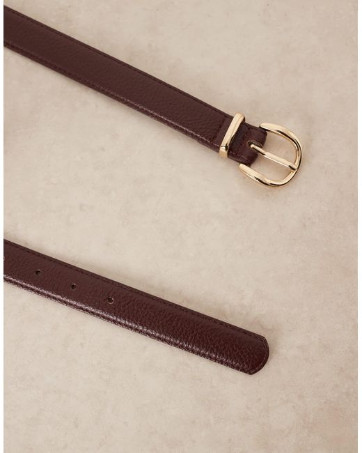 Mango Black Classic Slim Belt