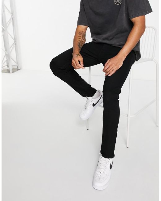 River Island Skinny Jeans in het Black voor heren