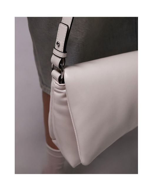 TOPSHOP Black Spencer Asymmetric Puffy Shoulder Bag