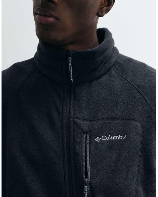 Columbia Black Fast Trek Ii Full Zip Tech Fleece for men