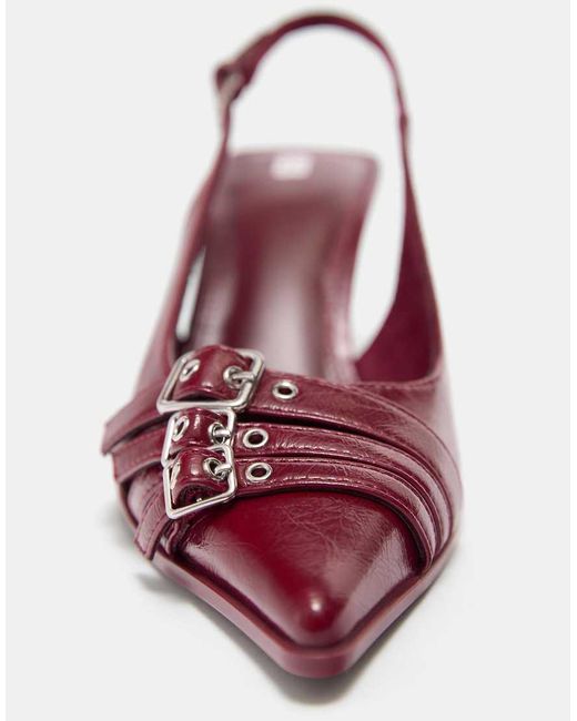 Pull&Bear Pink Buckled High-heel Shoes