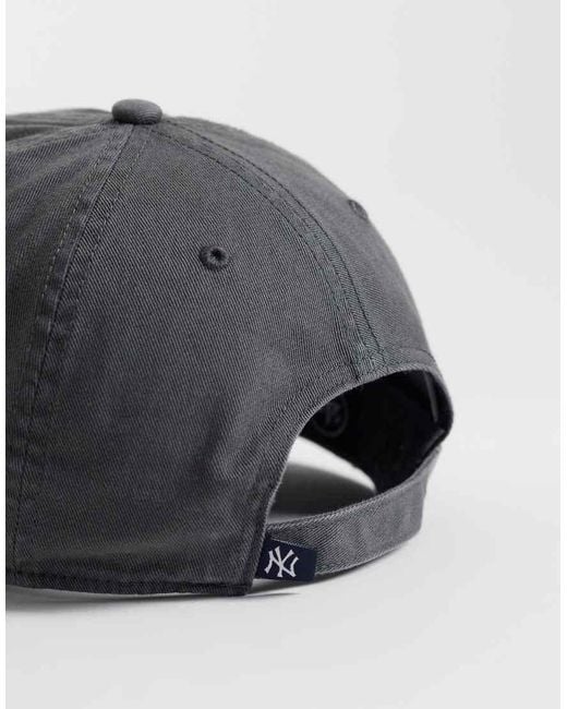 '47 Gray Ny Yankees Clean Up Cap