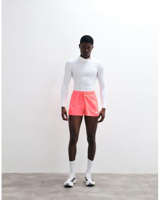 Adidas Originals Pink Adidas Training Techfit Long Sleeve Top for men