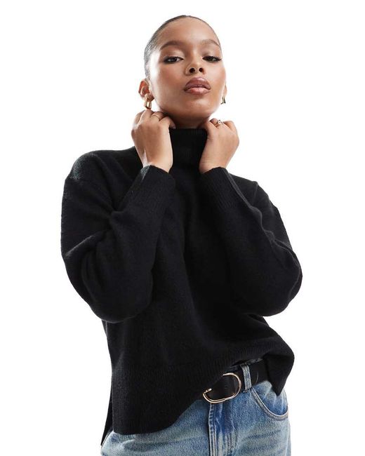 New look black roll neck jumper hot sale