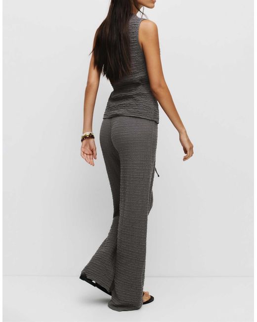 Pantalon champêtre effet froissé - chiné Pull&Bear en coloris Gray