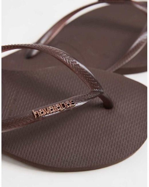 Havaianas Brown Slim Flip Flops