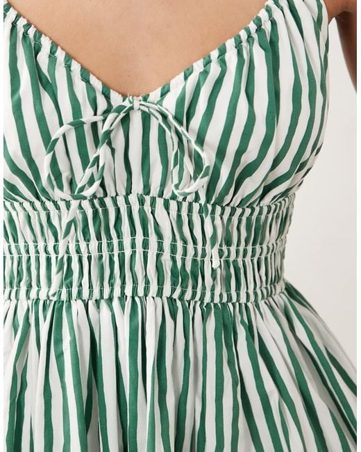 Abercrombie & Fitch Blue V-neck Smocked Mini Dress Skort