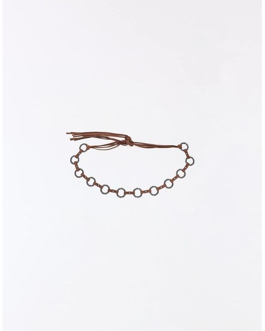 Bershka White Ring Belt