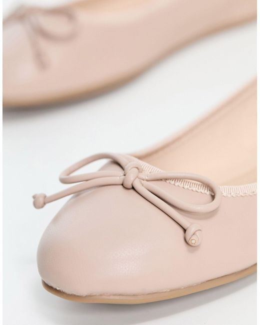 River Island Bow Tie Ballet Shoe in White Lyst