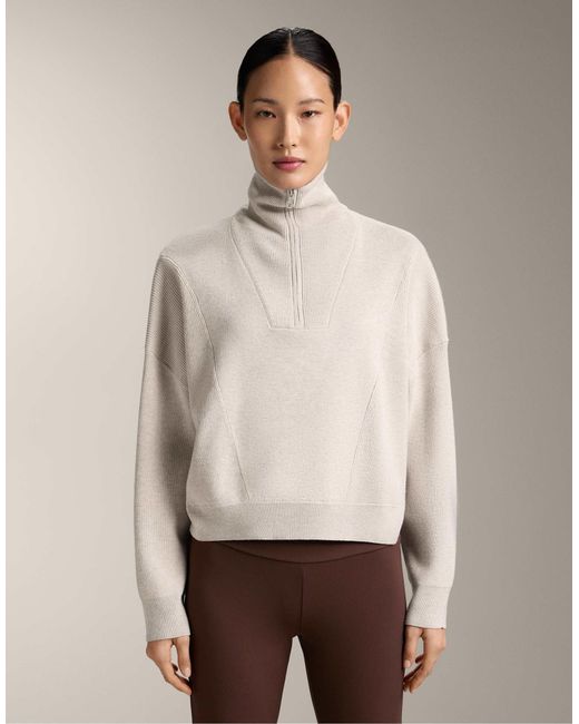 Oysho Natural – rippstrick-pullover