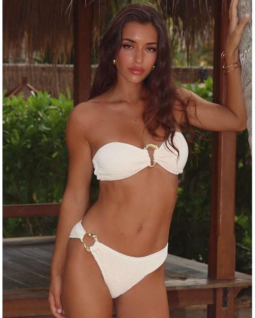Moda Minx Brown Mangole Scrunch Fixed Bikini Bottoms