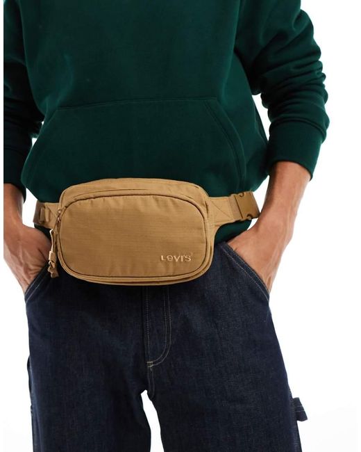 Marsupio Color Cuoio Con Logo di Levi's in Black da Uomo