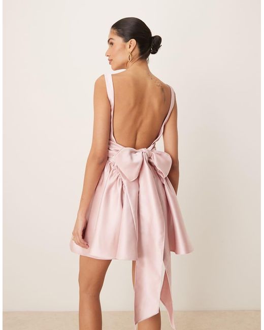Six Stories Pink Drop Hem Mini Dress