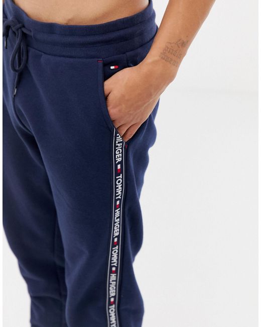 tommy hilfiger blue joggers