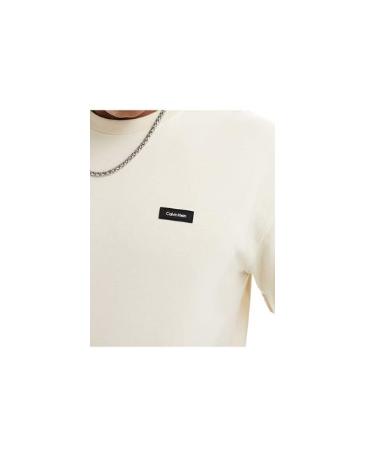 Camiseta gris claro Calvin Klein de hombre de color White