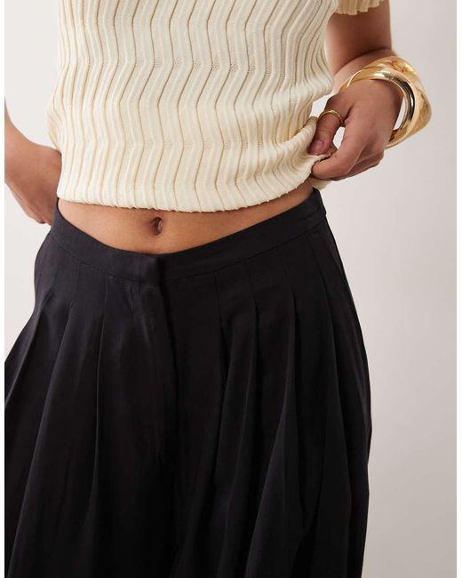 ASOS Black Gathered Waist Trousers