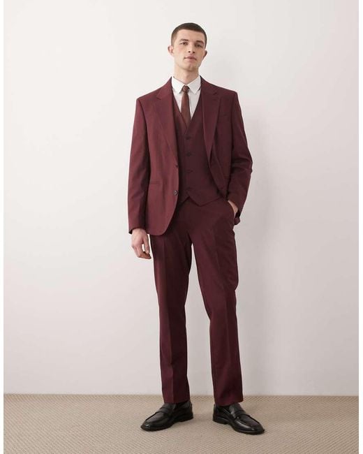 ASOS Red Slim Suit Jacket for men