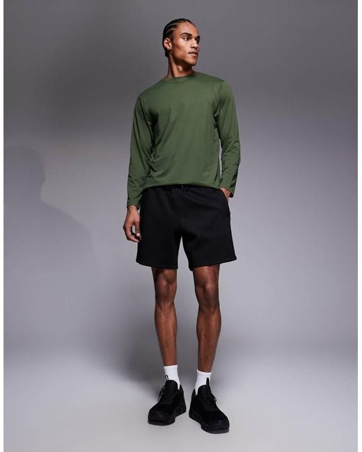 4505 Green Performance Sweat Shorts With Zip Pockets for men