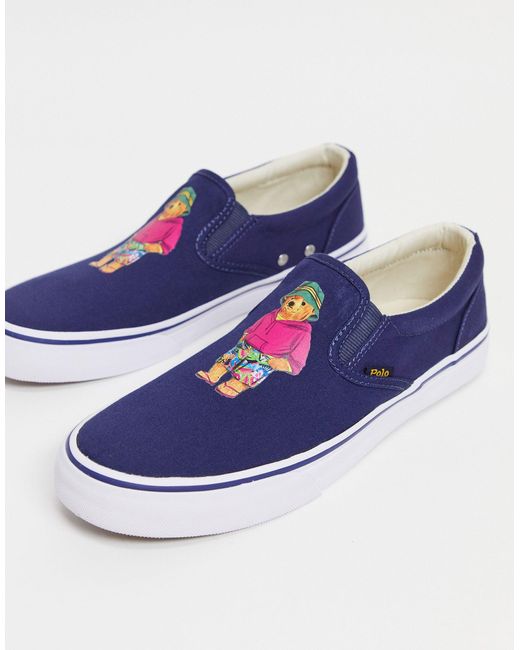 Polo Ralph Lauren Pumps Van Canvas in het Blauw voor heren - Lyst
