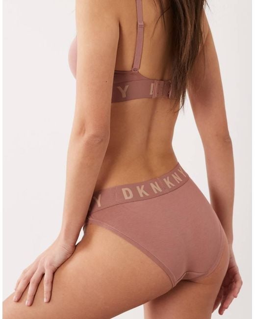 DKNY Brown Cozy Boyfriend Bikni Brief