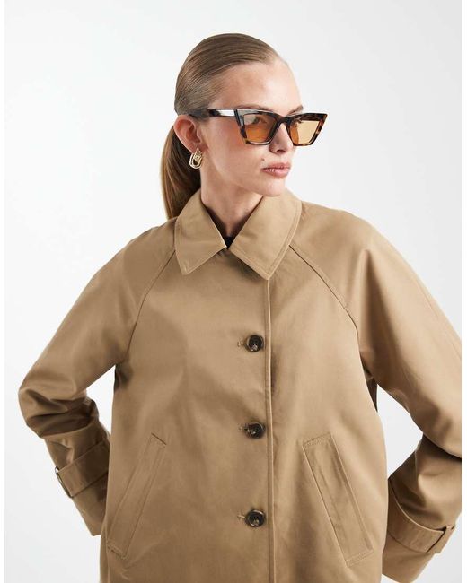Vero Moda Natural Asymmetric Button Jacket