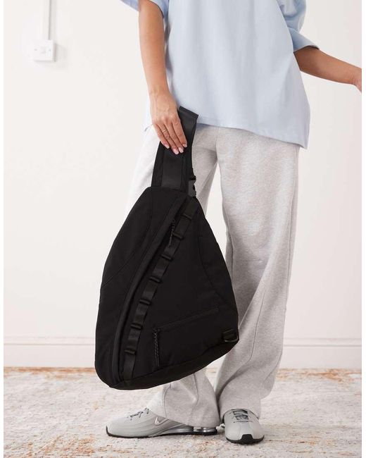 Weekday Black Buckle Strap Backpack