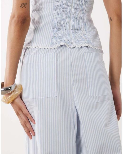 WeWoreWhat White Tie Waist Mix And Match Pants