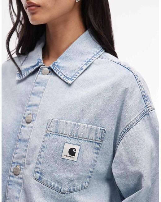 Carhartt Blue Alta Long Sleeve Denim Shirt