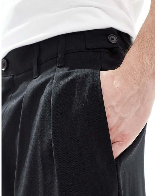 Cotton On White baggy Fit Pleated Trousers for men