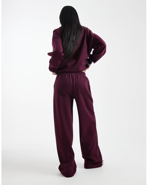 ASOS Red Wide Leg Brushback jogger