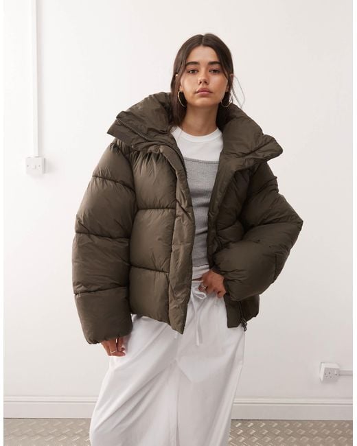 Weekday Natural Oversized Puffer Coat