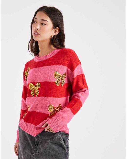 Pull ras Brave Soul en coloris Red