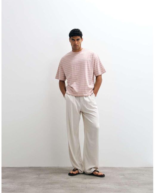 ASOS Pink Boxy Oversized T-shirt for men