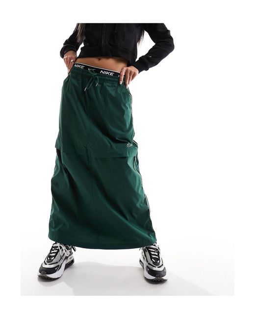 Nike Green Streetwear Woven Parachute Skirt