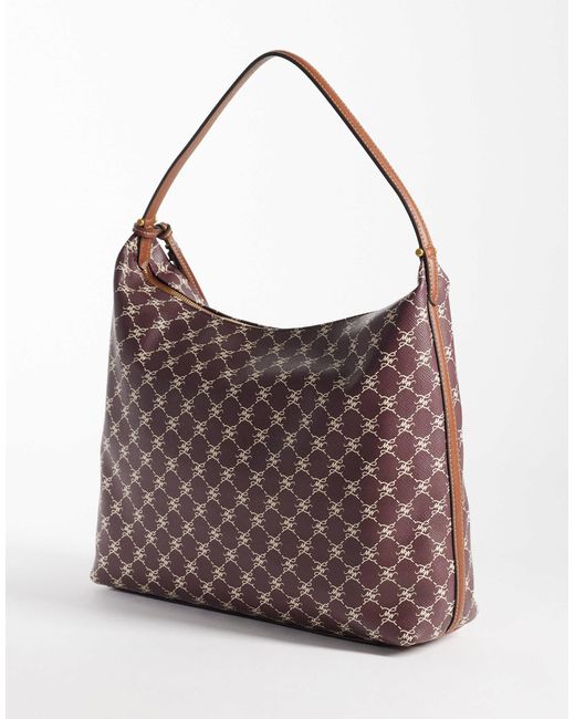 Mango Brown Monogram Shoulder Bag