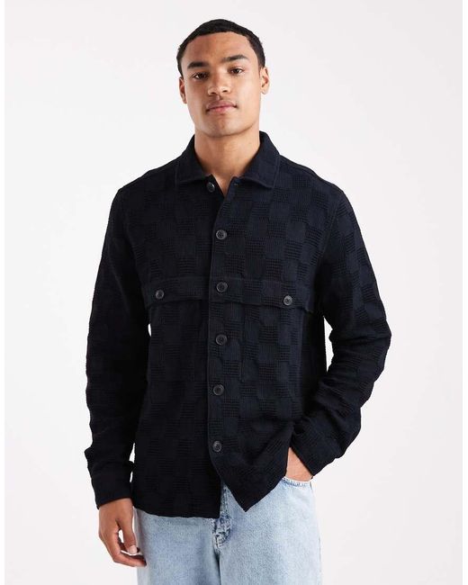 Farah Blue Pemberton Long Sleeve Shirt for men