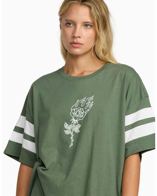 RVCA Green Ksl Baggie Oversized T-Shirt