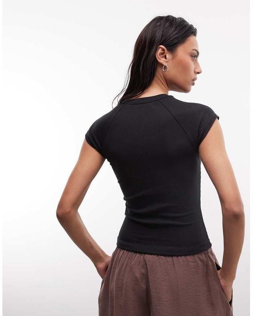 Nike Black Chill Ribbed Knit Top