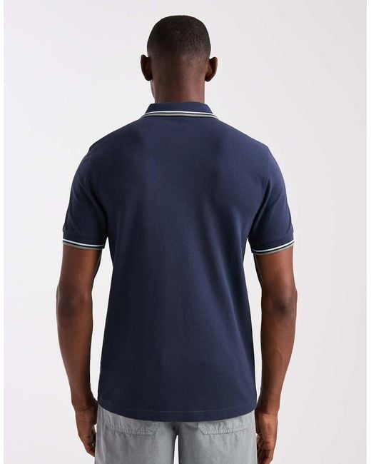Fred Perry Blue Twin Tipped Polo Shirt for men