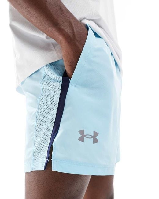 Under Armour Blue Launch 5 Inch Shorts for men
