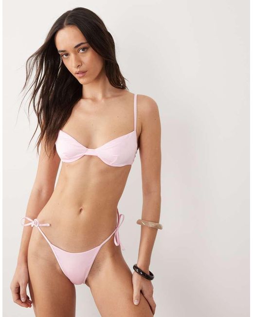 Free Society Natural Tieside Bikini Bottom