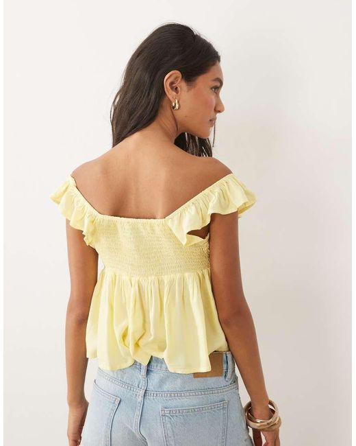 Wednesday's Girl Yellow Wednesdays Girl Floaty Blouse