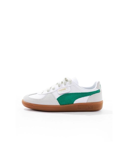 PUMA Green Palermo Leather Trainers