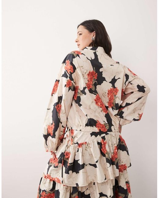 ASOS Red Asos Design Curve Patch Pocket Funnel Neck Jacket
