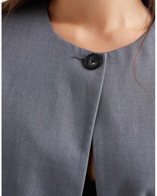 Miss Selfridge Blue Tailored Cropped Blazer Co-Ord