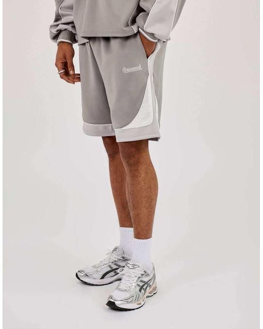 CERNUCCI Gray Relaxed Panelled Short for men