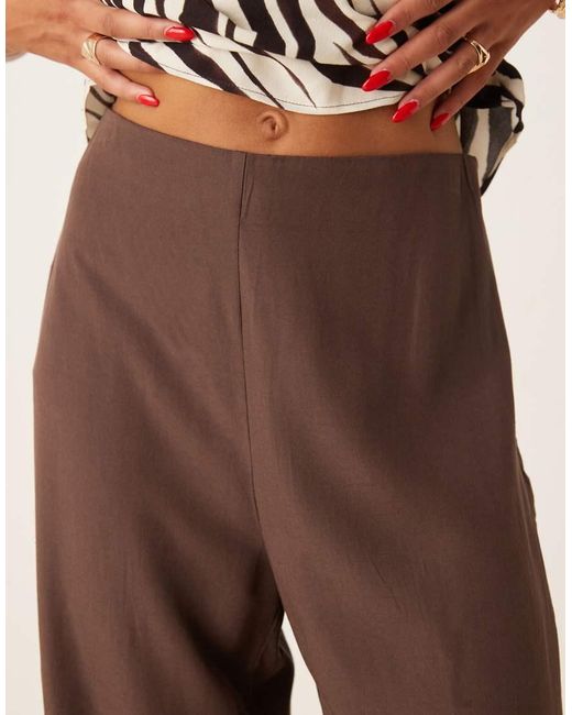 Mango Natural Wide Leg Trouser
