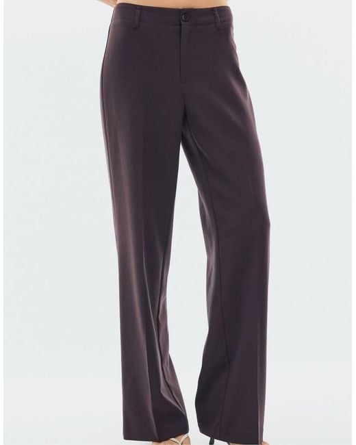 Stradivarius Blue Smart Slim Fit Straight-leg Trousers