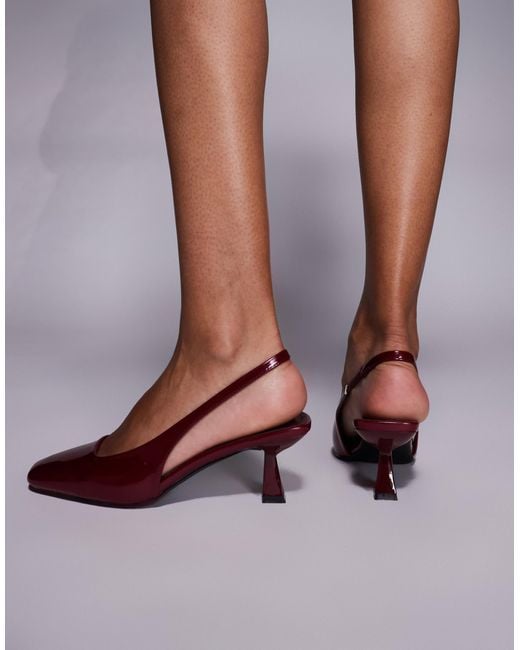 SIMMI Purple Simmi London Dorothy Wide Fit Slingback Heeled Shoes