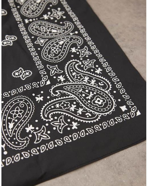 ASOS Bandana Met Paisley Motief in het Black voor heren